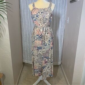 Patchwork pattern cropped jumper.